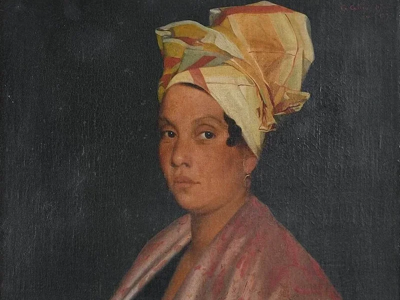 1810-Charles Jean-Baptiste Colson - Ritratto di a Creole Woman with Madras Tignon